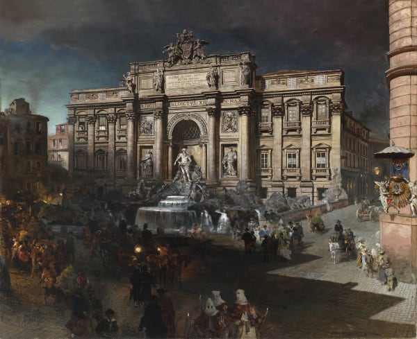 Trevi Fountain by moonlight