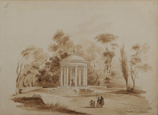 Ippolito CAFFI, Temple of Diana in Villa Borghese , 1841