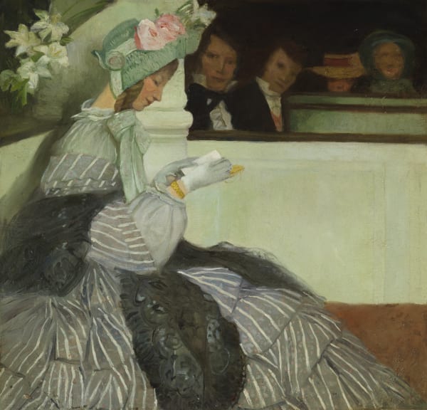 Alexander Gustav von SALZMANN, Young Lady at the Theatre, 1900
