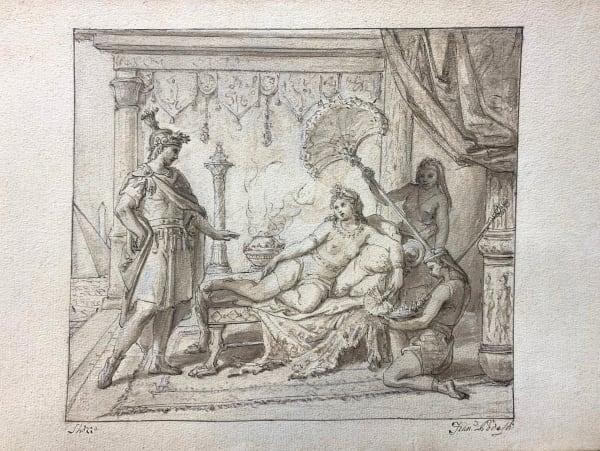 Cleopatra presented to Caesar