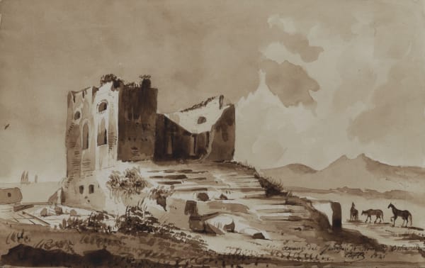 Ippolito CAFFI, Remains of the temple of Jupiter in Ostia