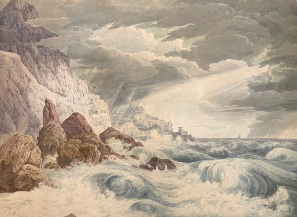 Stormy sea near Amalfi