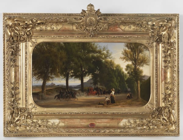 Pope Pius IX in His Carriage on the Viale di Tor di Quinto in Rome