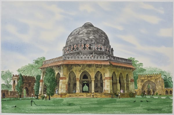 David Gentleman, India: Shish Gumbad Temple, in Lodhi Gardens, New Delhi, 2007