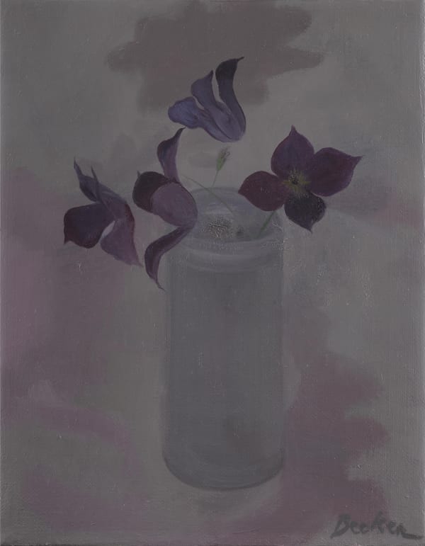 four clematis, 2023 oil on canvas 9 x 7 inches £3,000