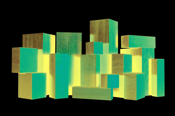 Cyan Green Black