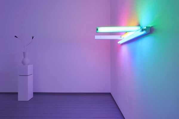 ‘Brian Eno / Dan Flavin’, exhibition view at Paul Stolper, London