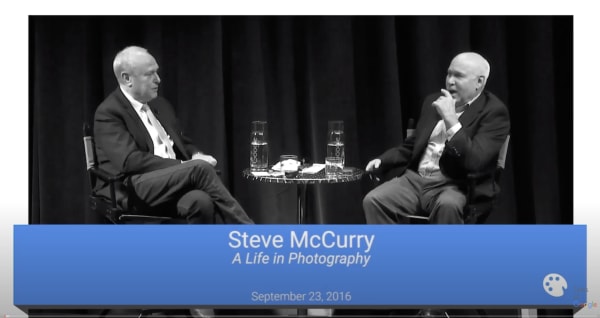 Steve McCurry: A life in Photography, Talks at Google
