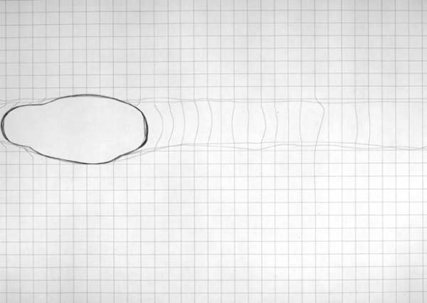 Michel de Broin, Drawings from the "Anthropométrie" (detail) series (1-14), 33 x 48 cm, unique, framed