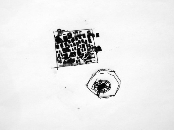Michael A. Robinson, Untitled, letraset on paper, 21 x 27.5