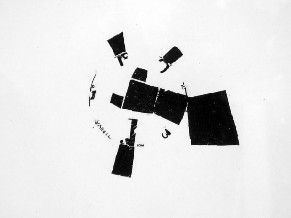 Michael A. Robinson, Untitled, letraset on paper, 16 x 21