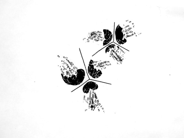 Michael A. Robinson, les fleurs du mal, letraset on paper, 27 x 21