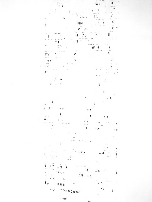 Michael A. Robinson, Remainder rub, letraset on paper, 27 x 21 cm