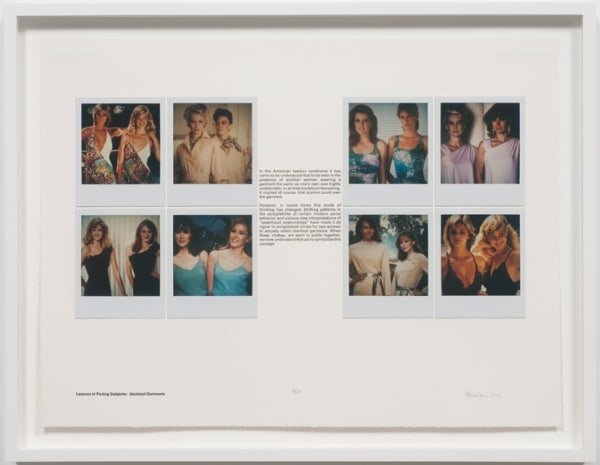 Robert Heinecken, Lessons in Posing Subjects / Identical Garments, 1982