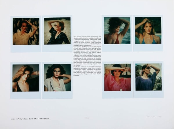 Robert Heinecken, Lessons In Posing Subjects/Standard Pose #2 (Hand/Head), 1982