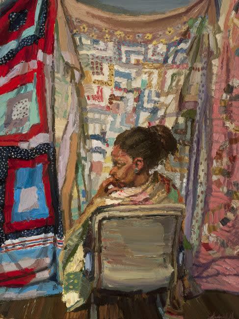 Sedrick Huckaby, "She Wore Her Family's Quilt," (2015).