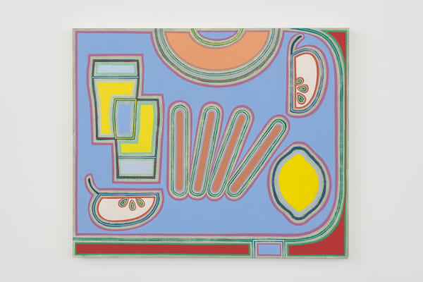 Holly Coulis, Lager and Hotdogs (2019). Oil on linen, 30 x 36 inches.