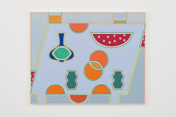 Holly Coulis, Outside Watermelon (2019). Oil on linen, 48 x 60 inches.