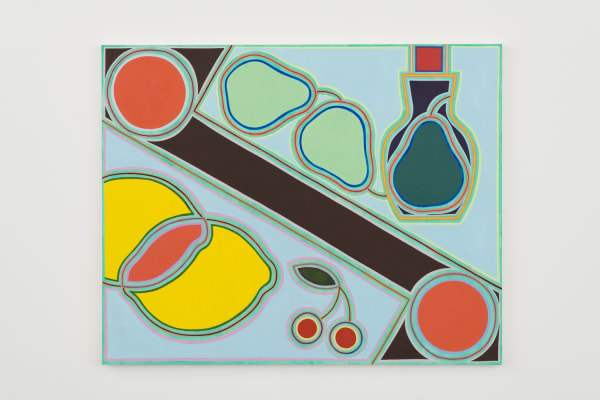Holly Coulis, Pear and Cherry Juice (2019). Oil on linen, 48 x 60 inches.