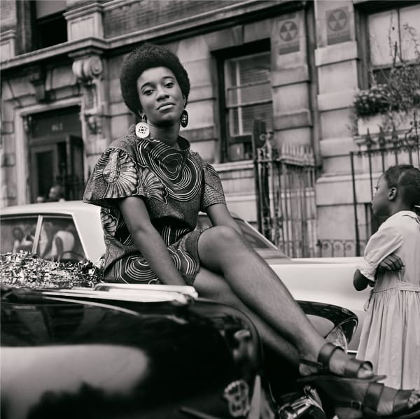 Kwame Brathwaite, Untitled (Pat on Car) (1968). Archival pigment print.