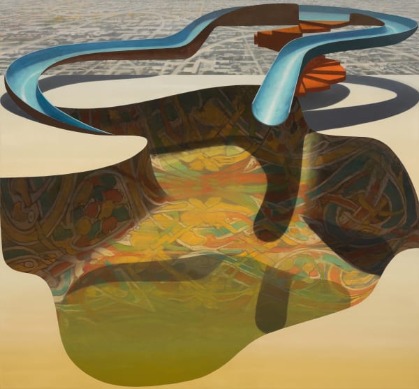 Daniel Dove, Lindisfarne (2013). Oil on canvas, 78 x 84 inches.