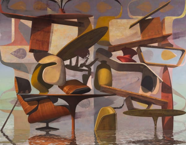 Daniel Dove, Lindisfarne (2013). Oil on canvas, 78 x 84 inches.