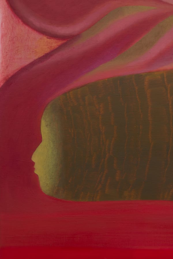 Kristy Luck, Overthinker (detail) (2019). Oil on linen, 36 x 30 inches. Photo: Jeff McLane.