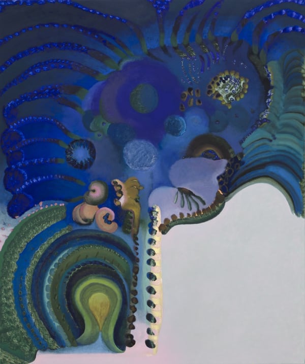 Kristy Luck, Cloud Throat (2019). Oil on linen, 36 x 30 inches. Photo: Jeff McLane.