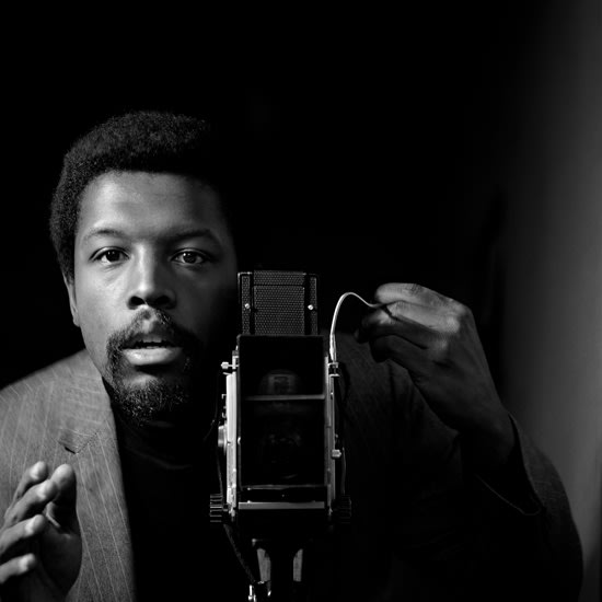 Kwame Brathwaite, Untitled (Kwame Brathwaite Self Portrait at AJASS Studios) (1964). Image courtesy of the artist and Philip Martin Gallery,...