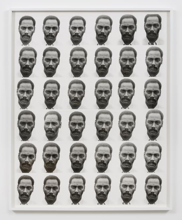 Lew Thomas, LAVERNE'S PORTRAIT EQUALS 36 EXPOSURES (1972). Image courtesy of the artist and Philip Martin Gallery, Los Angeles.