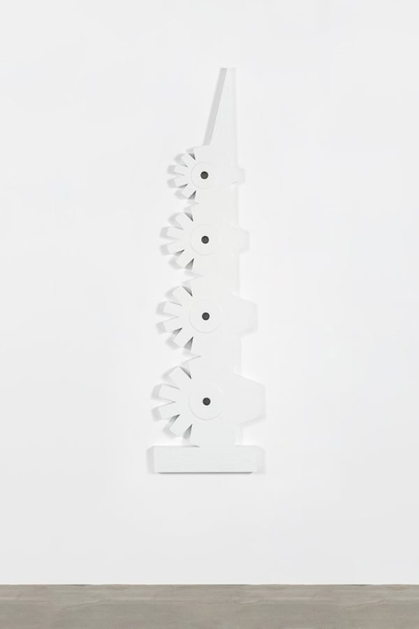 Michael Rey, "Sixob-Maccka" (2020). Oil on panel, 69 x 18 inches. Photo: Jeff McLane.