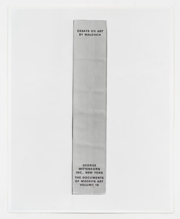 Lew Thomas, "Bookspine (Malevich)," (1979-1980).