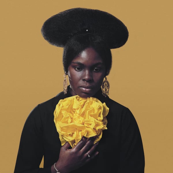 Kwame Brathwaite, "Untitled (Clara Lewis Buggs with Yellow Flower)," (1962 c., printed 2020).