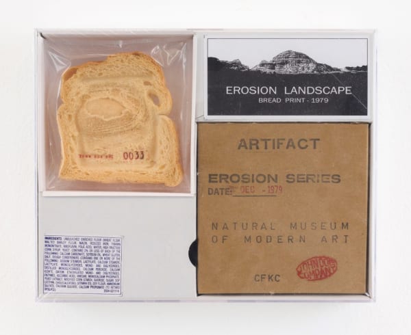 Carl Cheng Erosion Landscape Bread Print No.33, 1979 Erosion Landscape Bread Print No. 33, 1979 Embossed preservative bread 8 x 10 x 1 1/4 in; 20.3 x 25.4 x 3.2 cm