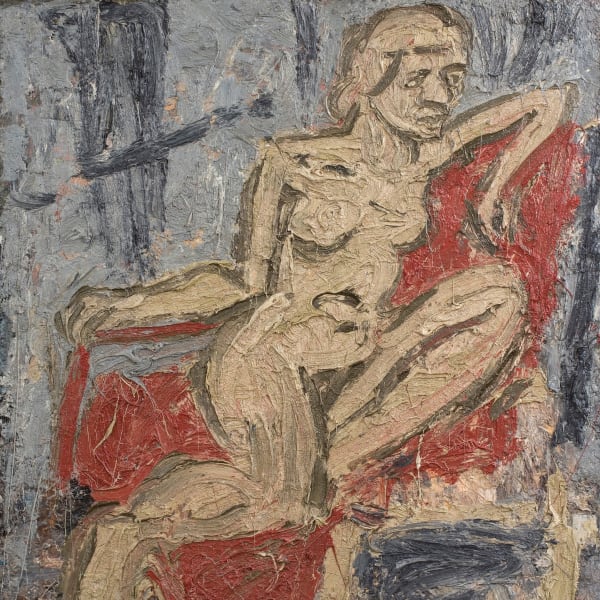 Highlighted Work, Leon Kossoff | Fidelma in a Red Chair, 1981