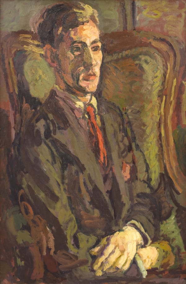 Duncan Grant, Portrait of Peter Morris Seated in a Wing Chair, 1928, c.