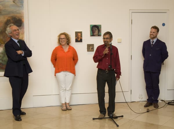 Dr Robert Travers, Dr Ruth Hallgarten, Shanti Panchal and Simon Martin at the Private View