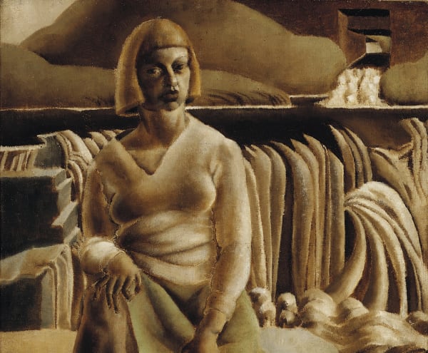 (detail) Ithell Colquhoun, 1906-1988, Self-Portrait c. 1926, oil on canvas, 76,5 x 51 cm.