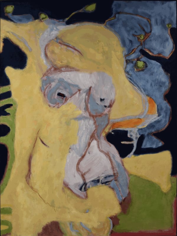 Sarah Dwyer 2023 Morning Yawn 100 x 75 cm Oil and pastels on linen