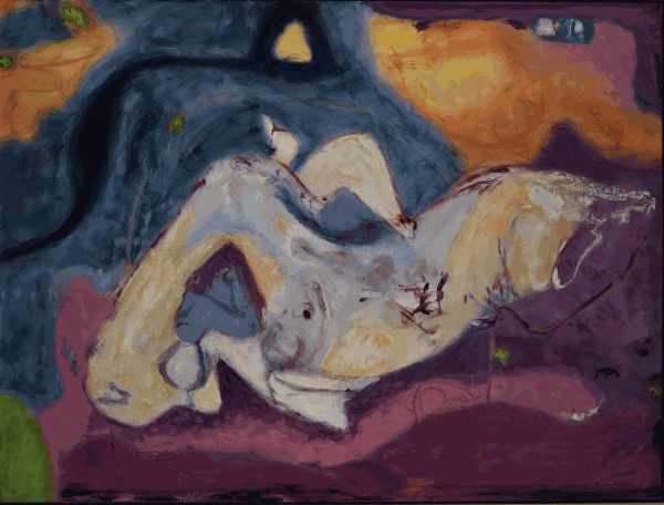 Sarah Dwyer 2023 Reenchantments 100 x 75 cm Oil and pastels on linen