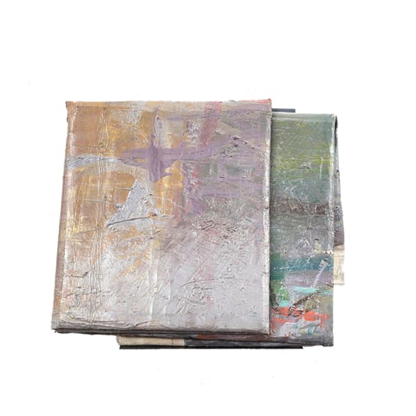 Topology 1989-2018 Oil on cotton 40 x 48 x 8 cm