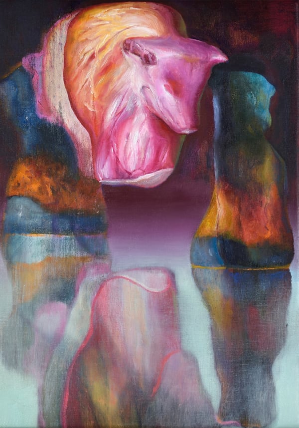 Caring Thorax 2021 Oil on canvas 33 x 24 cm
