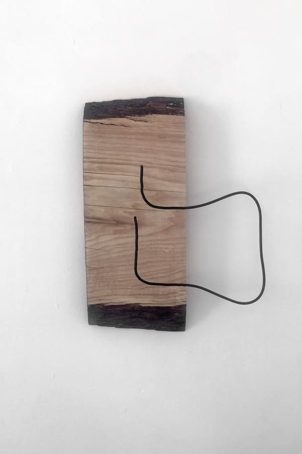 MATT AGER, UNTITLED, 2022, TIMBER AND CABLE, 51 X 36 X 6 CM