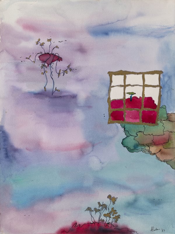 Nancy Atakan Window 1983 Watercolor on paper 50 x 38 cm