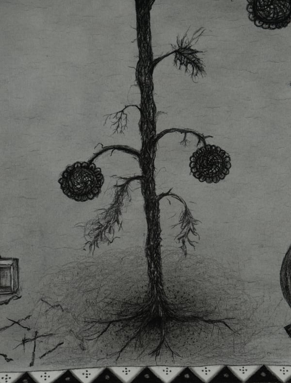 Yusa Yalcintas, burnt flower (detail), 2022