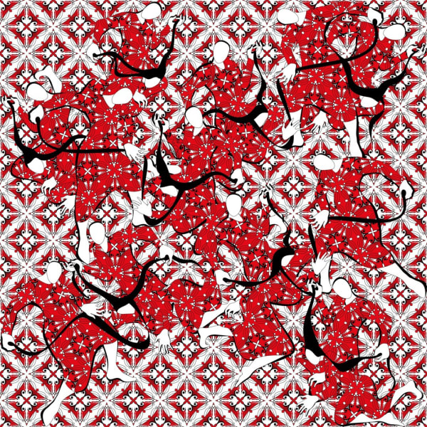 Parastou Forouhar, Red Is My Name Green Is My Name III , 2015