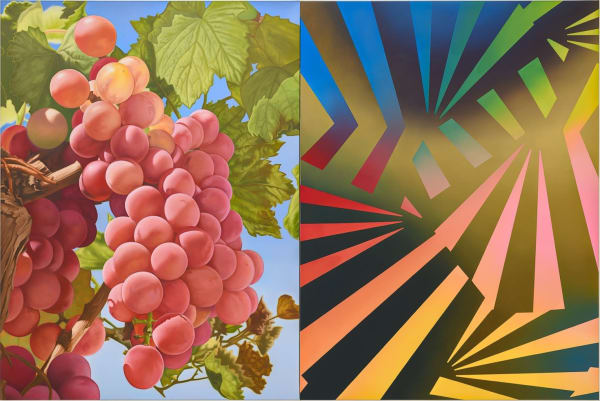 Mustafa Hulusi Cyprus Realism (Grape 5) M 2019 Oil on canvas 408 x 306 cm, 2 parts, each 204 x 153 cm
