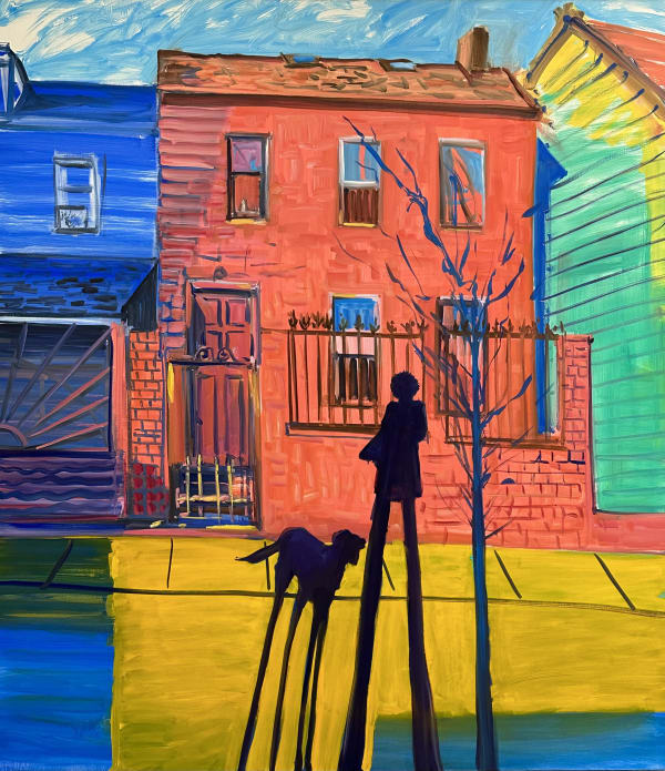 Deborah Brown Magenta House 2023 Oil On Canvas 80X70Inches