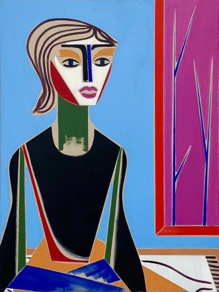 Henrik Godsk Purple Sky 2024 Oil On Canvas 80 X 60 Cm