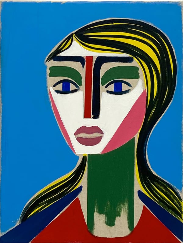 Henrik Godsk Sun In Her Hair Ii 2024 Oil On Canvas 40 X 30 Cm